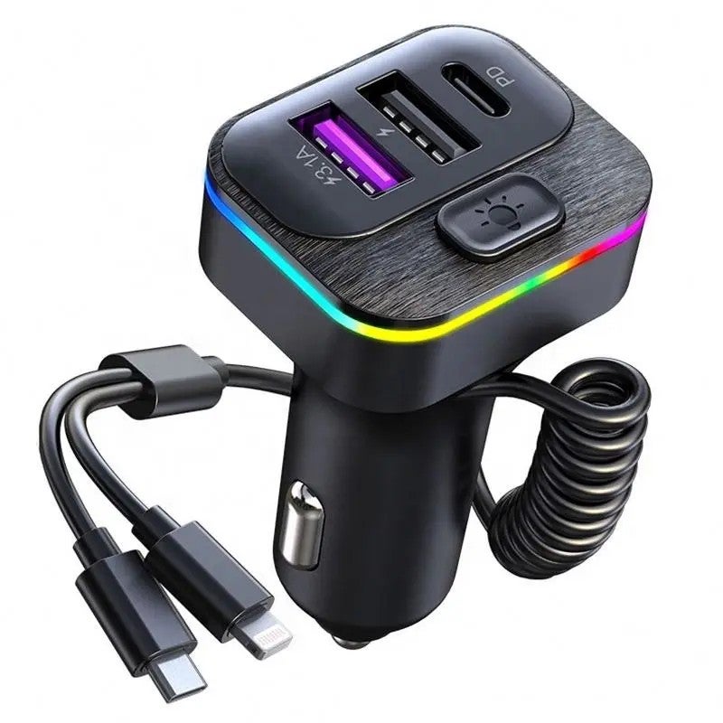 Bluejw USB Car Charger Quick Charge 4.0 QC3.0 5A PD 20W Type C Fast Automobile Charger for iPhone Xiaomi - Image 2